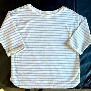 Gap fit cotton striped sweatshirt